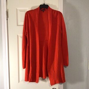 🎆End of year Sale💸 Eileen Fisher red cardigan sweater open drape